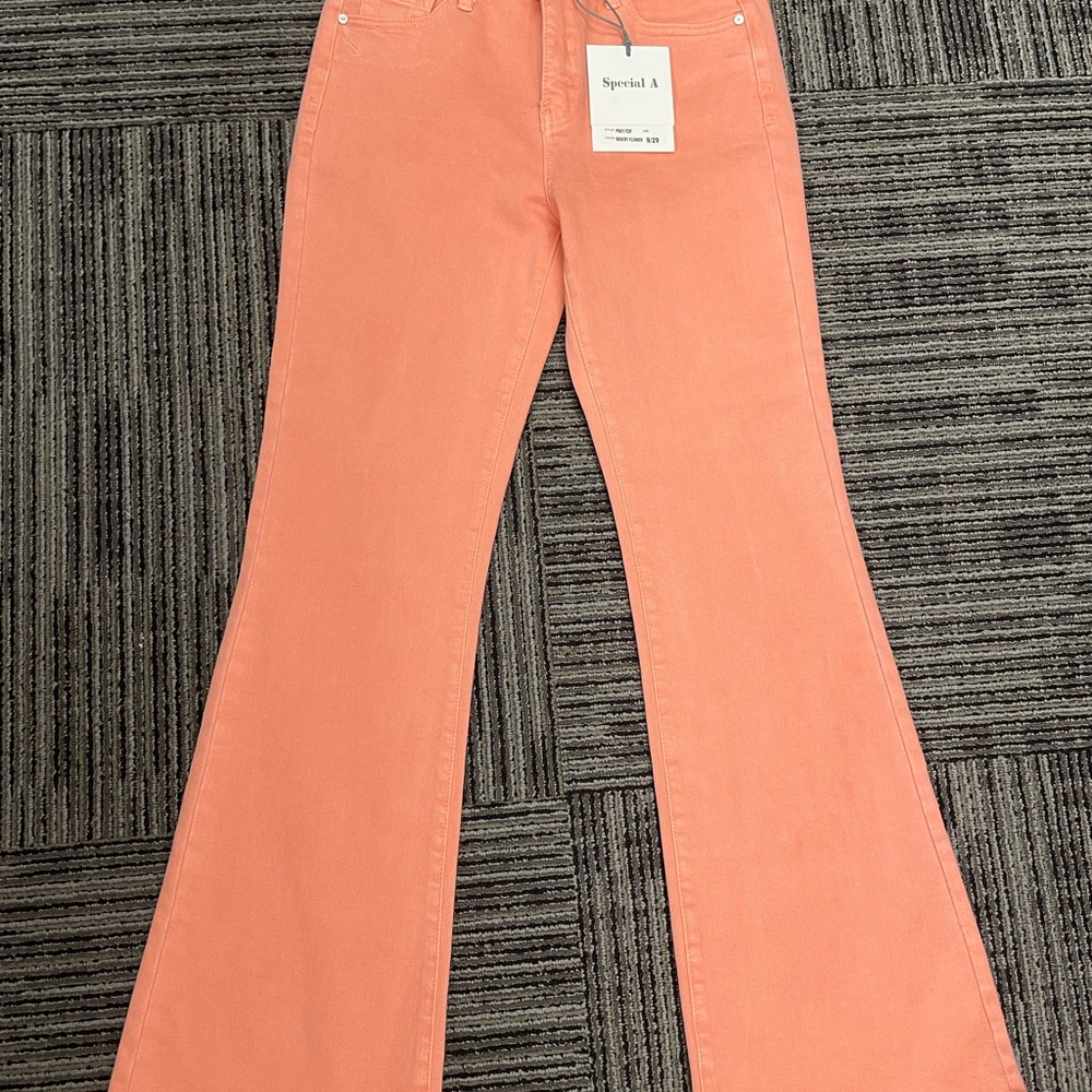 Women's Peach Flare Jeans
